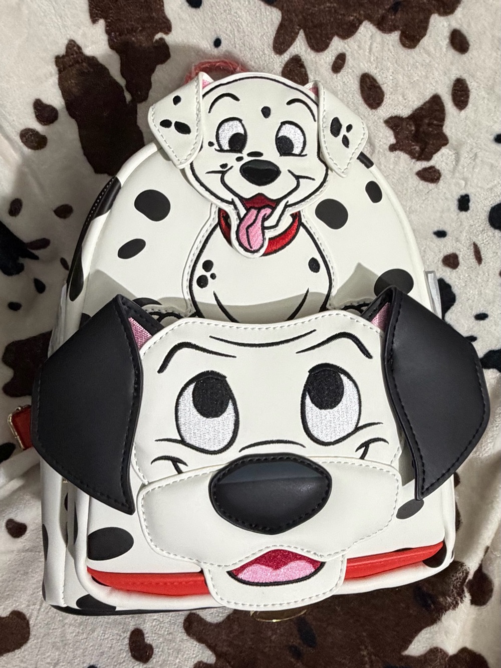Loungefly White, Black & Red Dalmatian Puppy Backpack